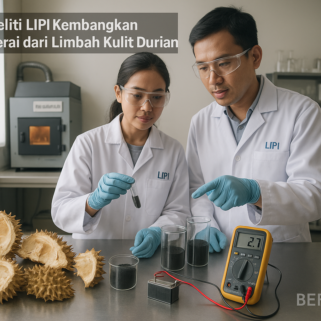 Peneliti LIPI Kembangkan Baterai dari Limbah Kulit Durian, Ramah Lingkungan dan Murah