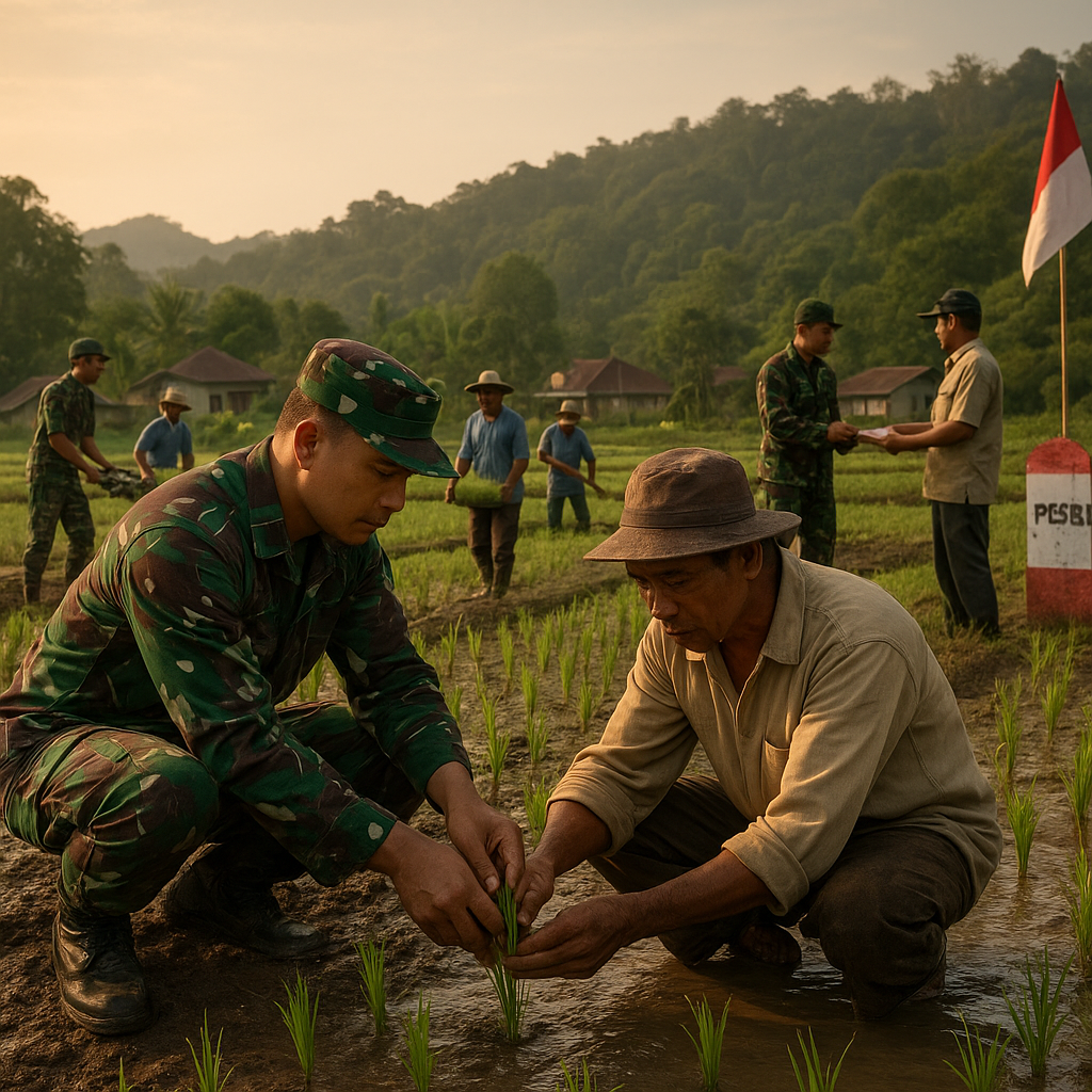 TNI AD Kembangkan Lahan Pertanian di Perbatasan untuk Ketahanan Pangan dan Wawasan Nusantara