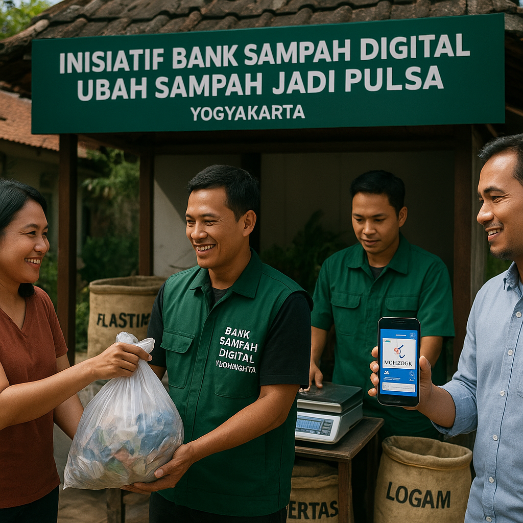 Inisiatif 'Bank Sampah Digital' di Yogyakarta Ubah Sampah Jadi Pulsa dan Keuntungan Ekonomi