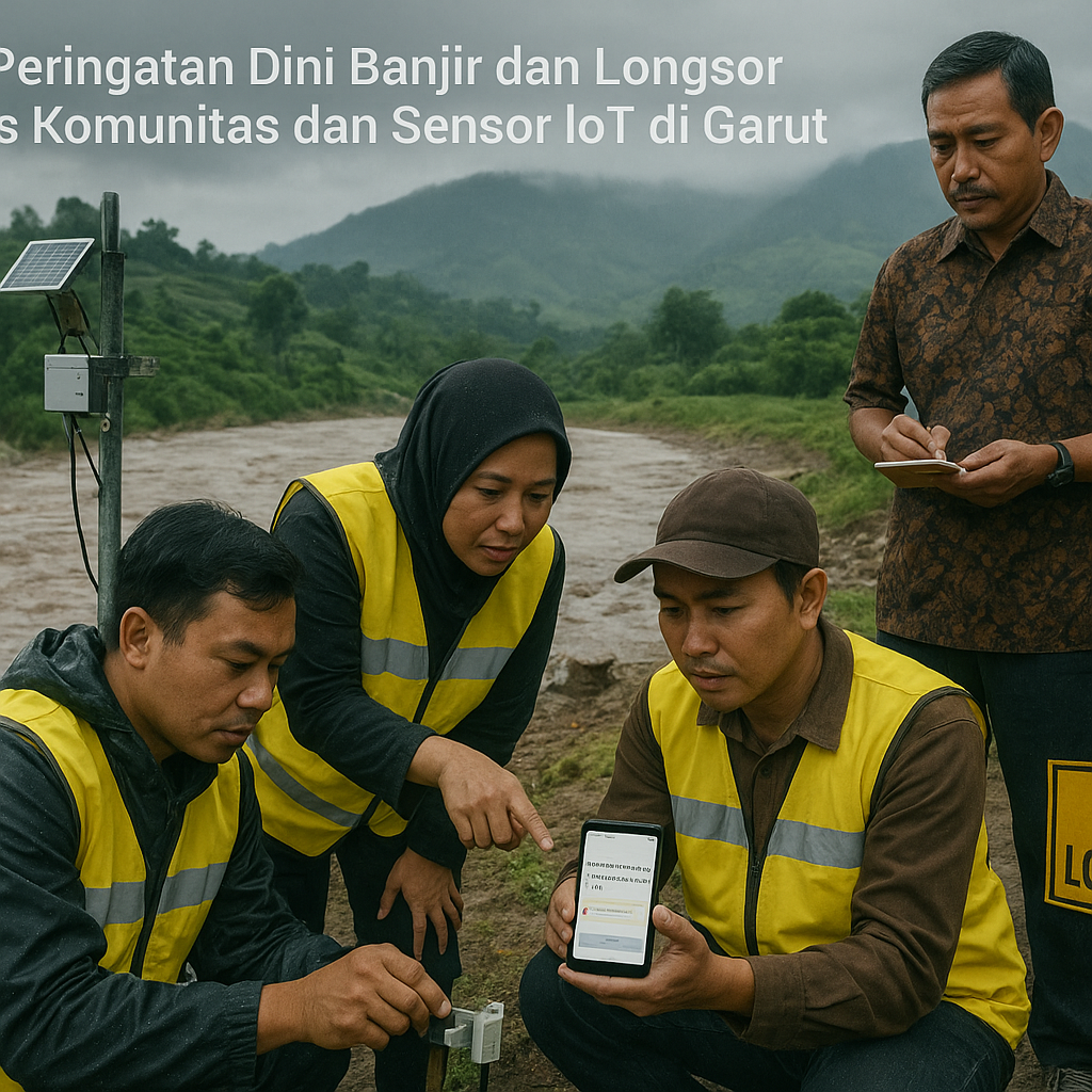 Sistem Peringatan Dini Banjir dan Longsor Berbasis Komunitas dan Sensor IoT di Garut