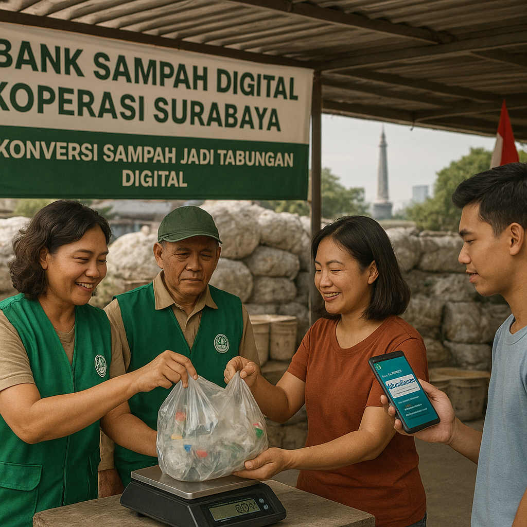 Bank Sampah Digital Koperasi di Surabaya Ubah Limbah Jadi Pundi Ekonomi Sirkular