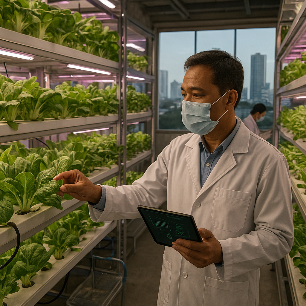 Vertical Farming dengan Sistem Hidroponik Otomatis Tingkatkan Produksi Sayuran di Perkotaan