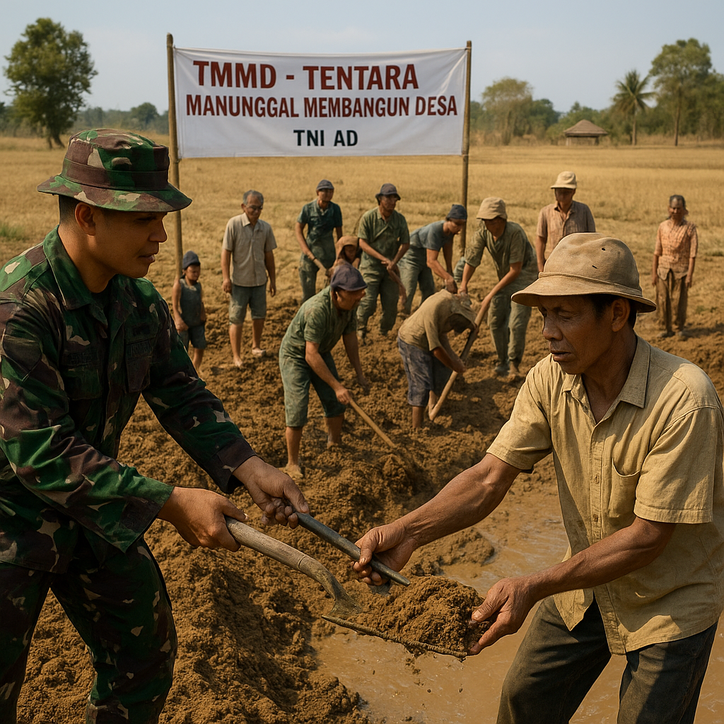 Kolaborasi TNI AD dan Masyarakat Bangun Embung untuk Ketahanan Air di Musim Kemarau