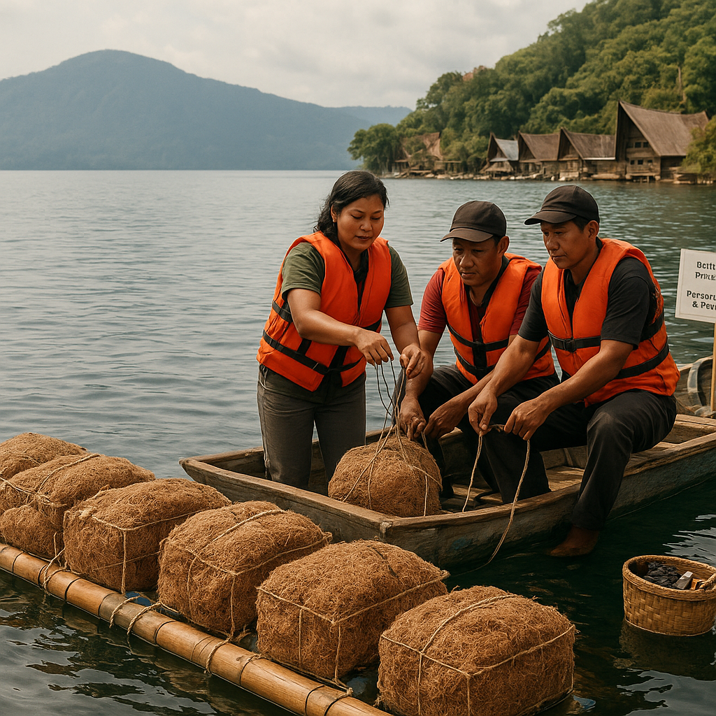 Biofilter dari Limbah Pertanian, Solusi Atasi Pencemaran Pupuk di Perairan Danau Toba
