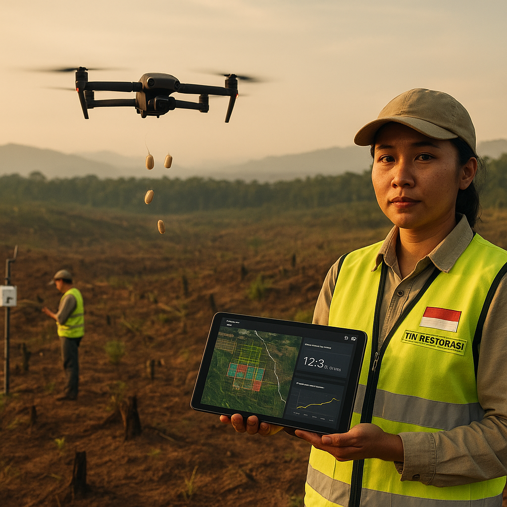 Drone 'Penabur Benih' dan Pemantau Karbon Hutan untuk Restorasi Lahan Kritis