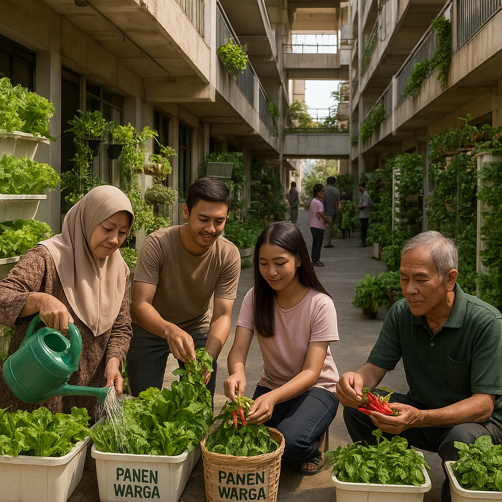 Kota Surabaya Perluas Program "Urban Farming" dengan Konsep Kebun Vertikal di Rusunawa