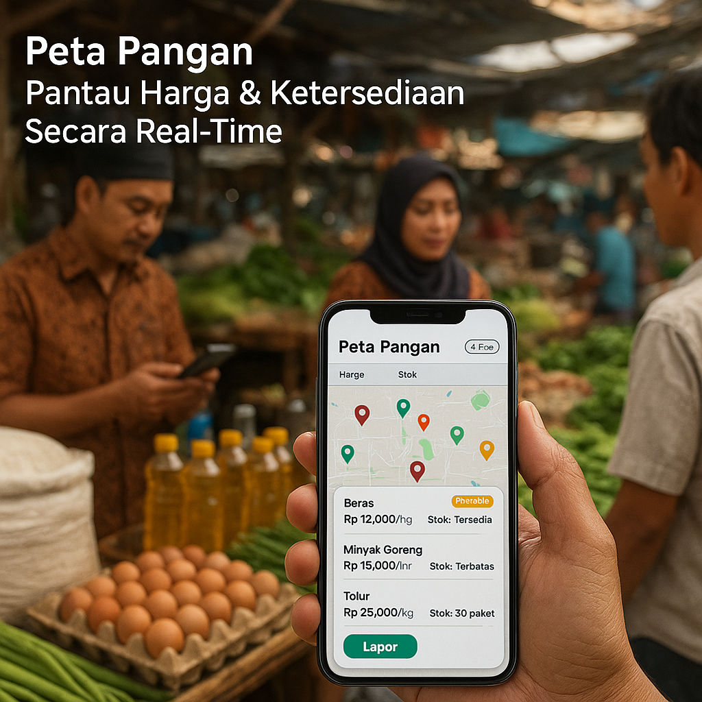 Aplikasi Crowdsourcing 'Peta Pangan' Pantau Harga dan Ketersediaan Bahan Pokok secara Real-Time