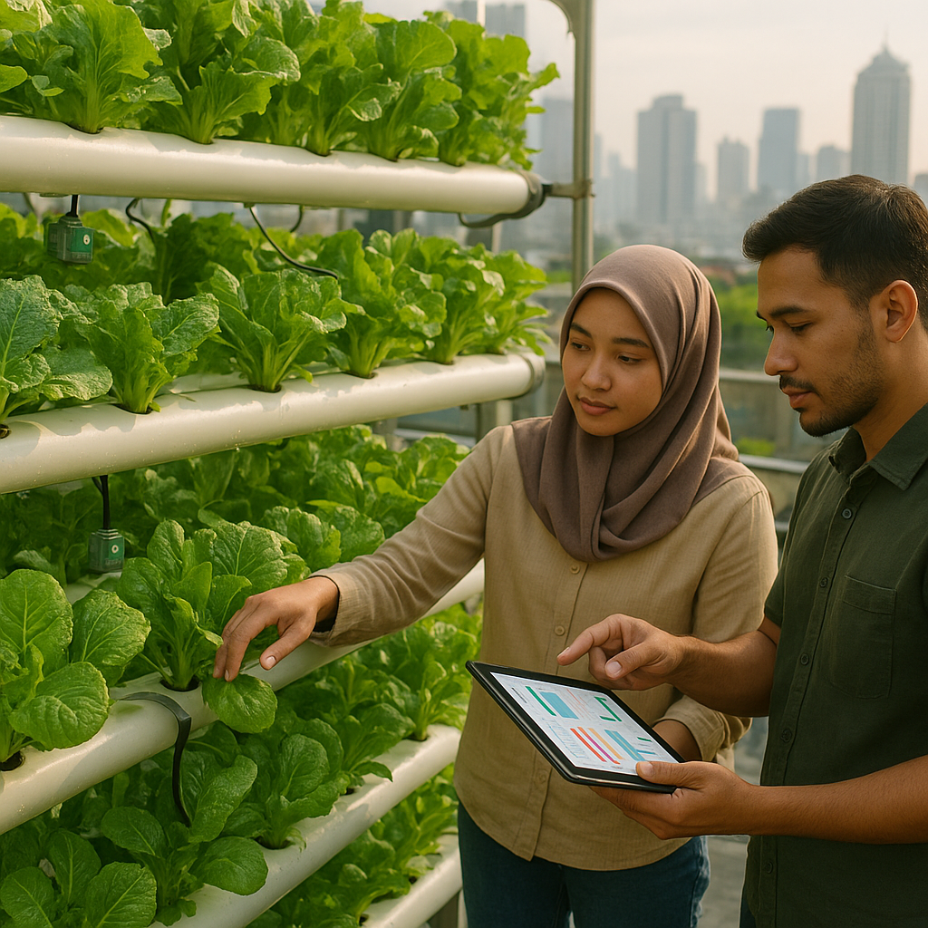 Urban Farming Vertikal dengan Hidroponik Sistem IoT Tingkatkan Produksi Pangan Perkotaan