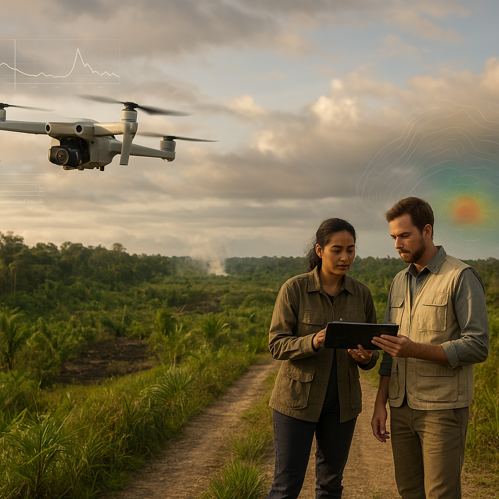 Drone Super Resolusi Tinggi Pantau Karbon dan Kebakaran Hutan Sumatera