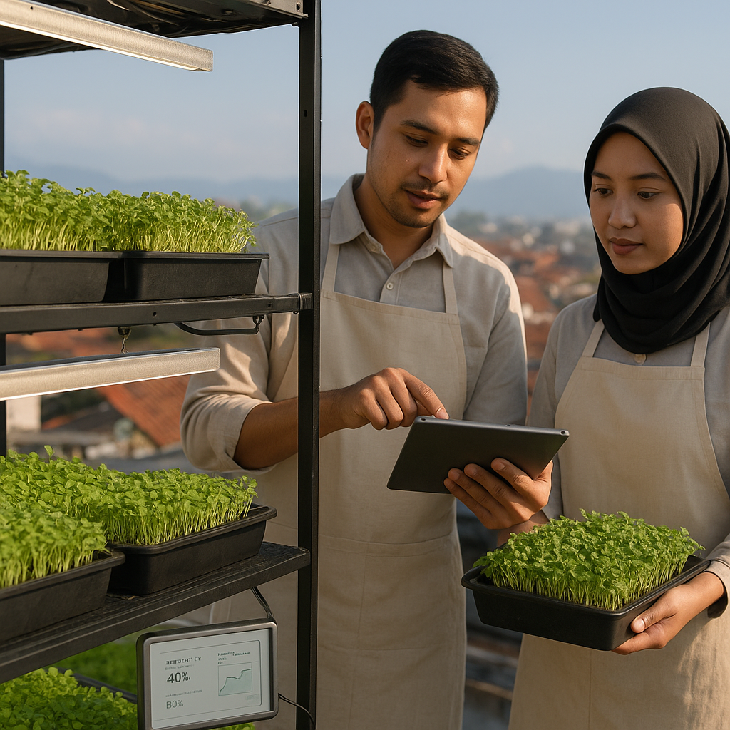 Startup Agri-Tech di Malang Kembangkan Smart Green House dengan IoT untuk Budidaya Sayuran Mikrogreens