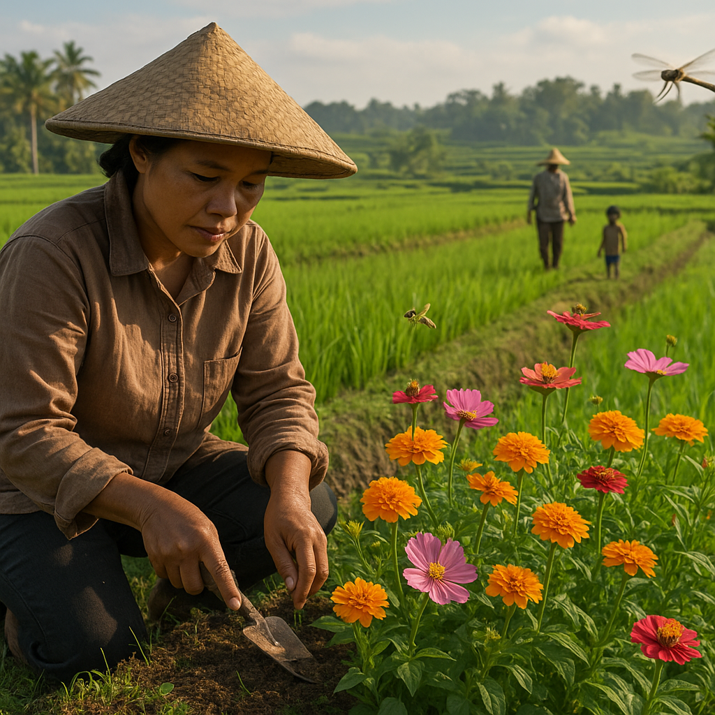 Refugia: Menanam Bunga di Sawah sebagai Solusi Alami Pengendalian Hama
