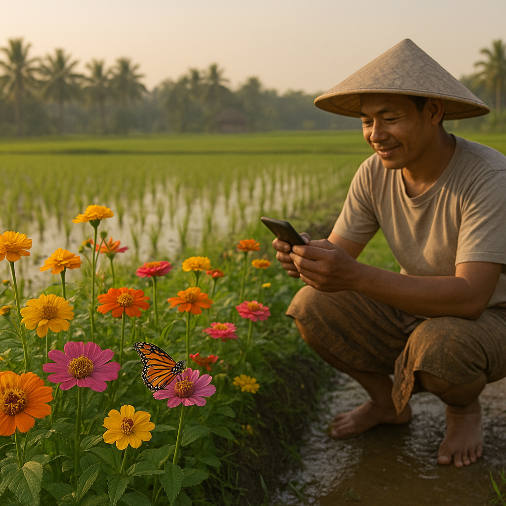 Refugia di Sawah: Tanaman Bunga Pelindung Hama Alami Kurangi Pestisida Kimia