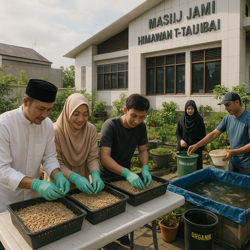 Integrasi Pengolahan Sampah Organik dan Budidaya Ikan di Lahan Terbatas Masjid