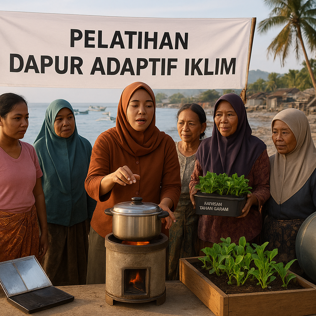 Pelatihan 'Dapur Adaptif Iklim' untuk Perempuan Pesisir Hadapi Cuaca Ekstrem