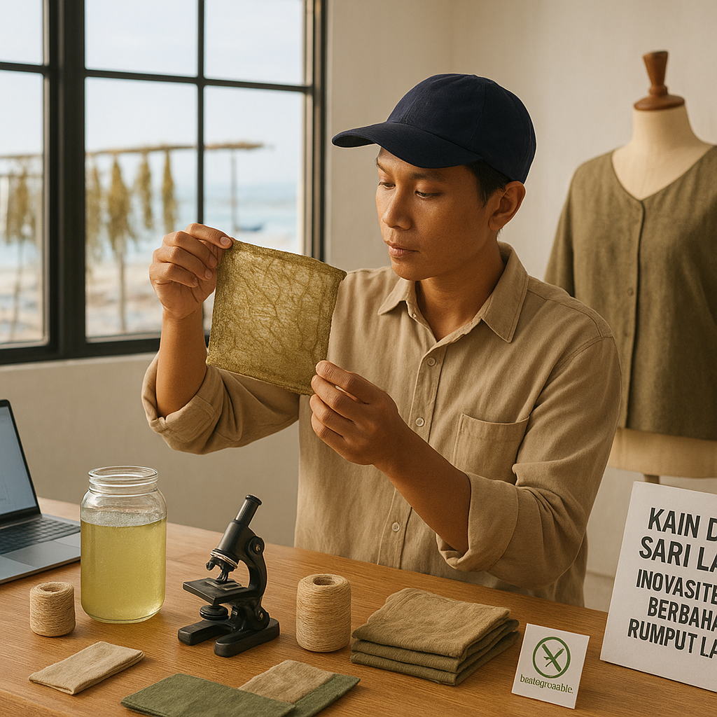 Kain dari Sari Laut: Inovasi Tekstil Berbahan Rumput Laut oleh Desainer Lokal