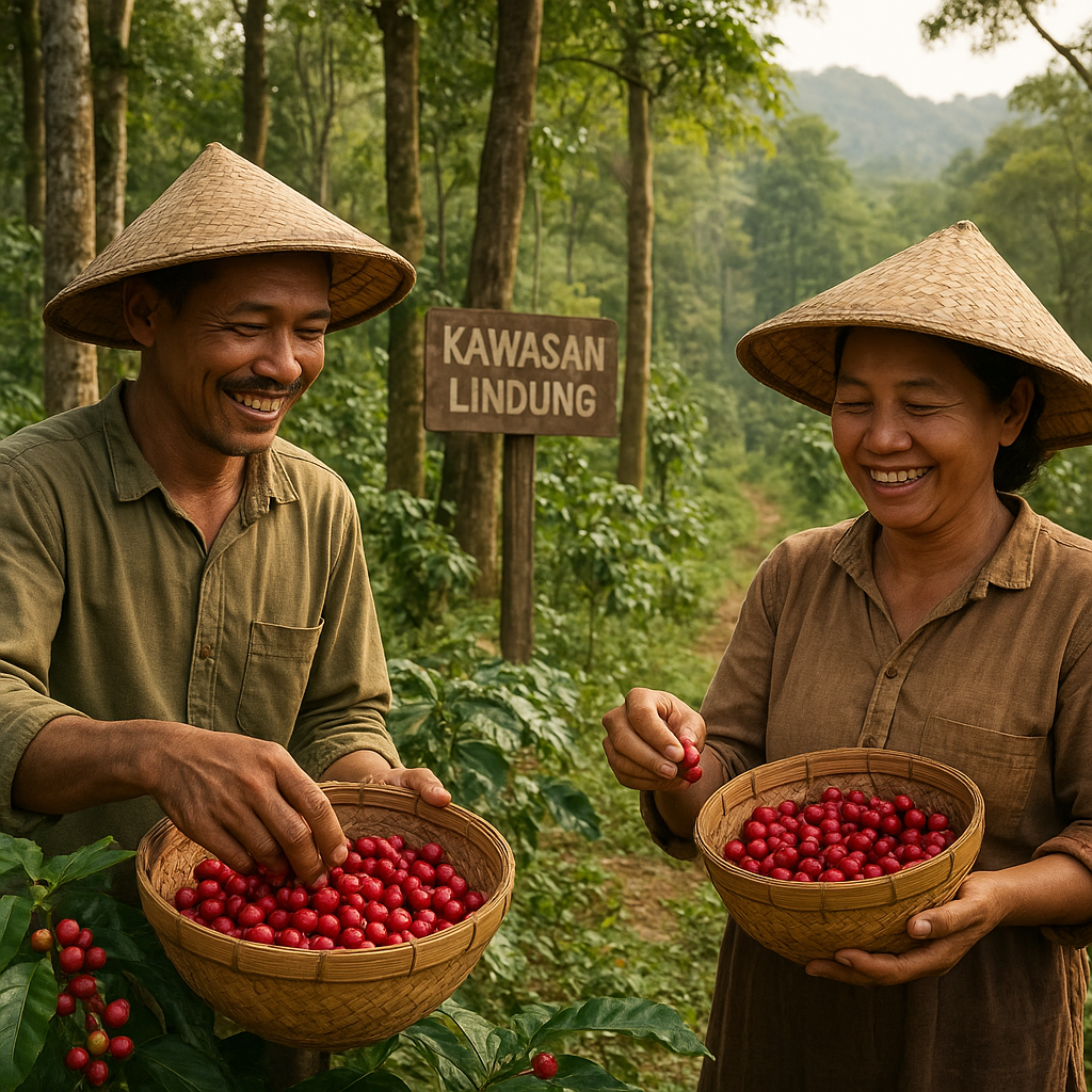 Inisiatif 'Kopi Hutan' untuk Konservasi dan Ekonomi Berkelanjutan di Kawasan Lindung