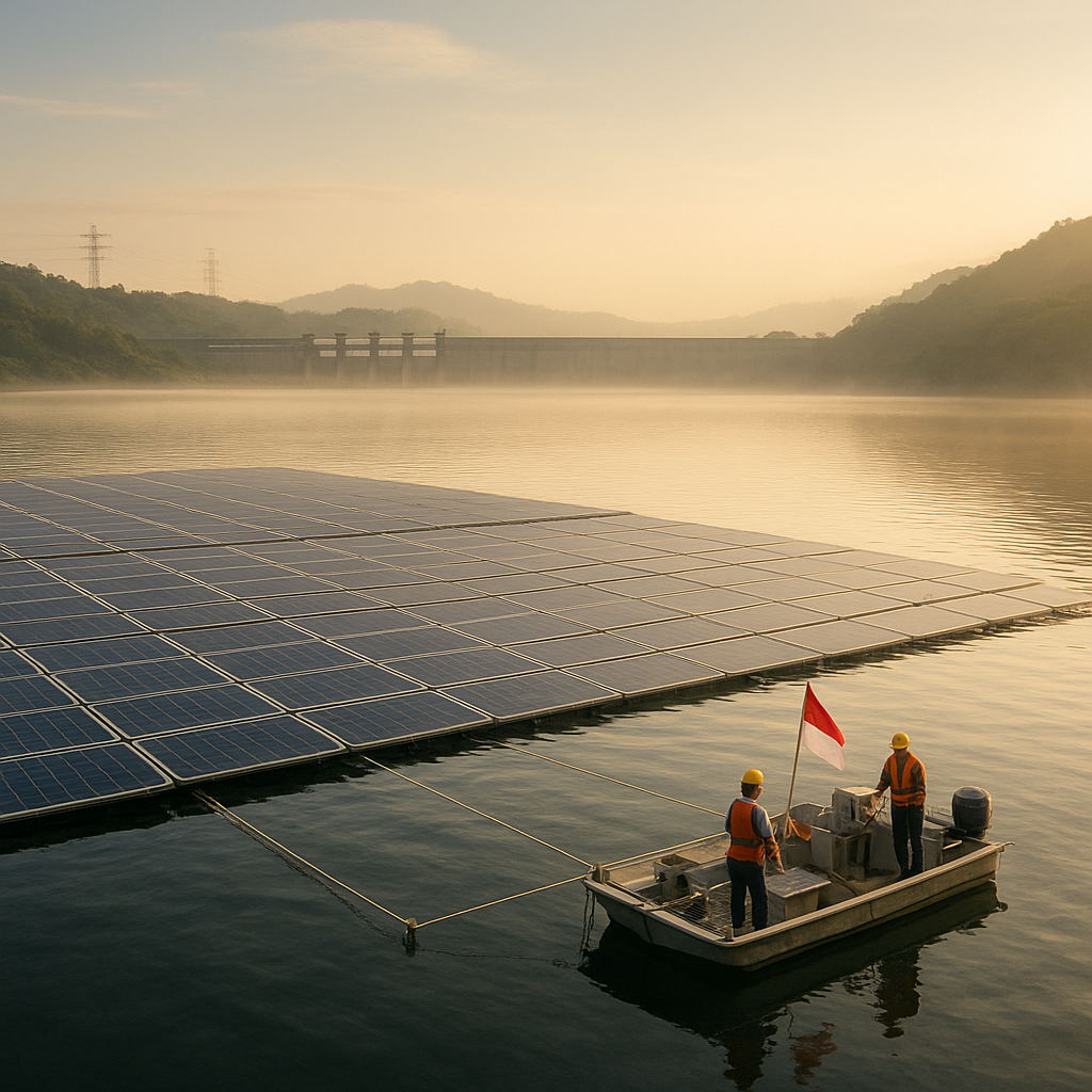 PLTS Terapung di Waduk Cirata: Solusi Energi Bersih dan Penguapan Air