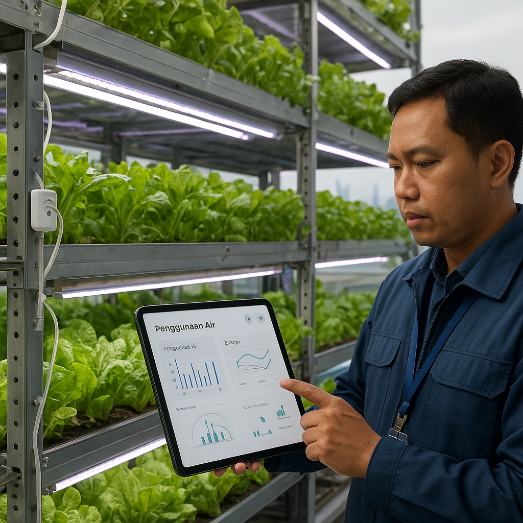 Vertikal Farming dengan Sistem IoT untuk Efisiensi Air dan Energi di Jakarta