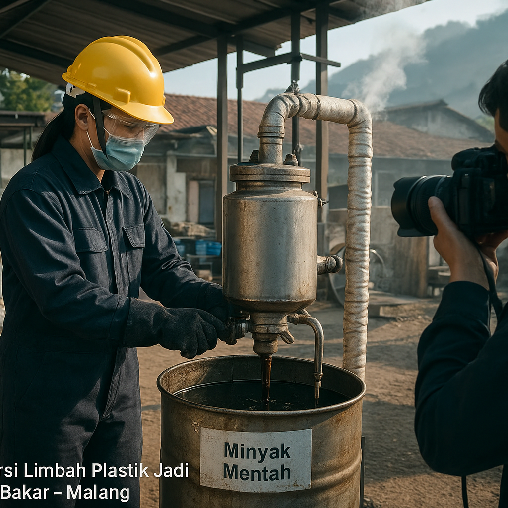Konversi Limbah Plastik menjadi Bahan Bakar Minyak dengan Teknologi Pirolisis Skala Komunal