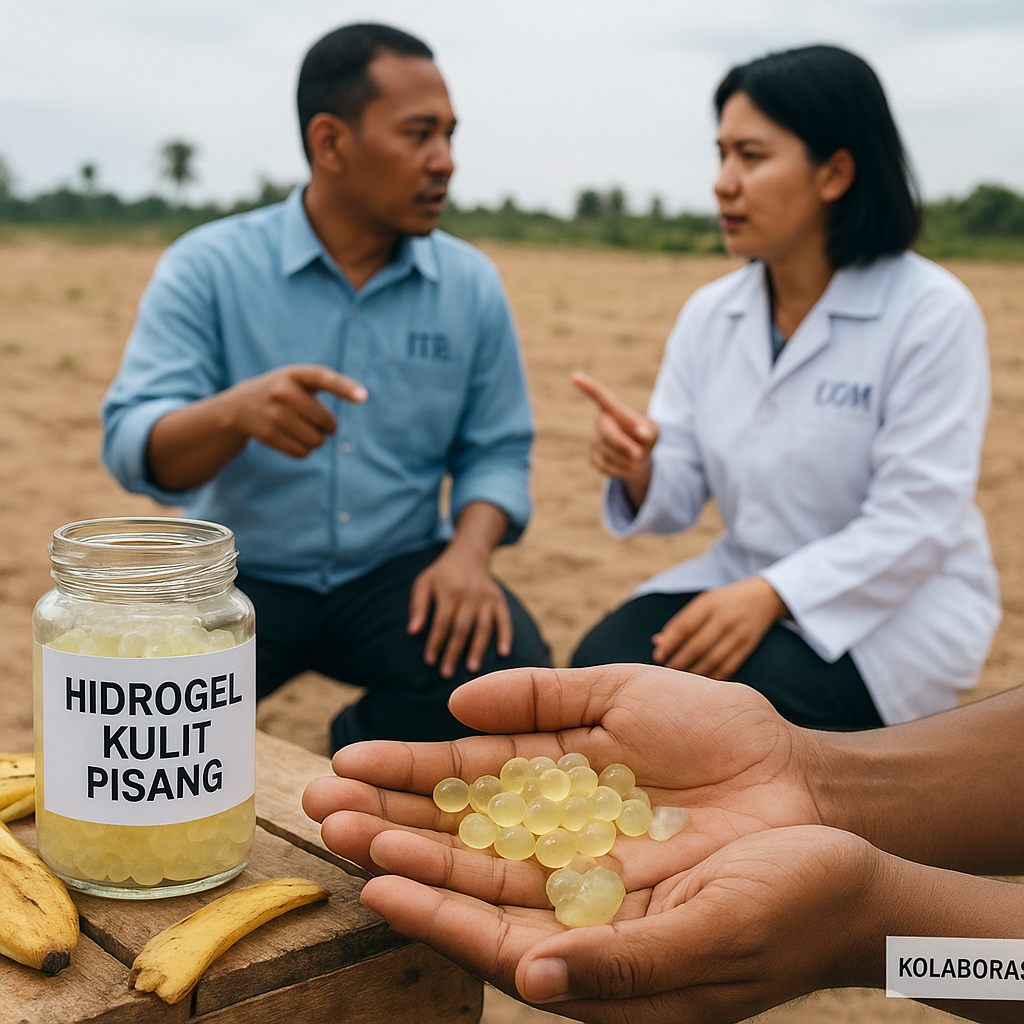 Hidrogel dari Kulit Pisang oleh ITB-UGM untuk Efisiensi Irigasi di Lahan Pasir