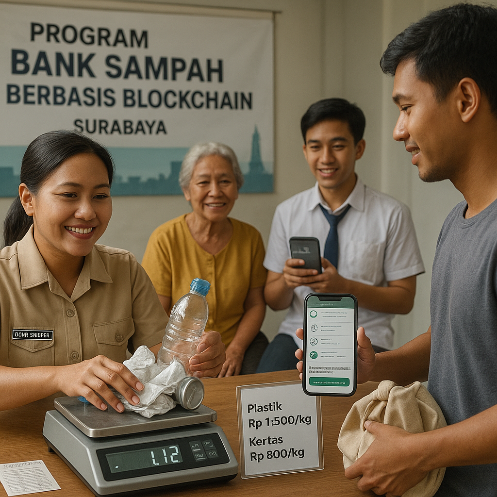 Program Bank Sampah Berbasis Blockchain Tingkatkan Partisipasi dan Transparansi di Surabaya