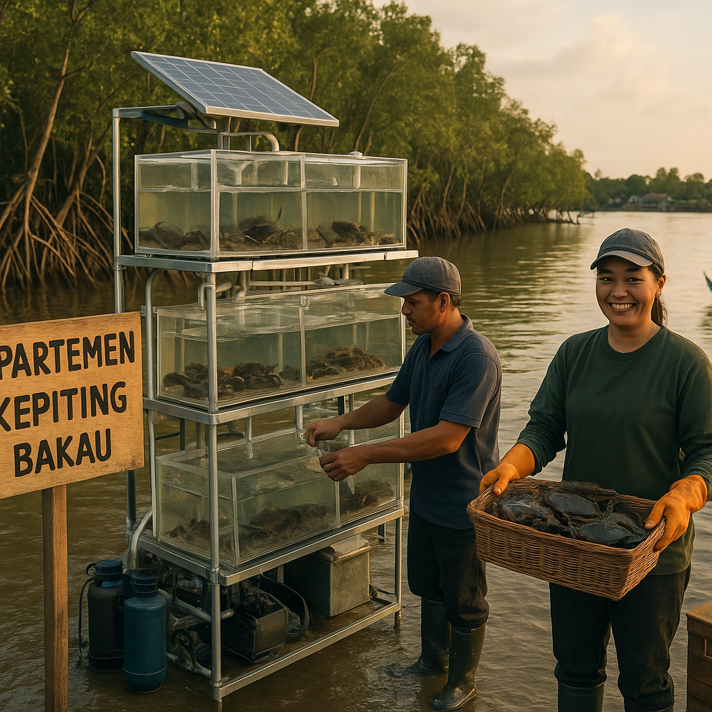 Apartemen Kepiting Bakau: Teknologi RAS Solusi Nelayan Lestarikan Mangrove dan Tingkatkan Ekonomi