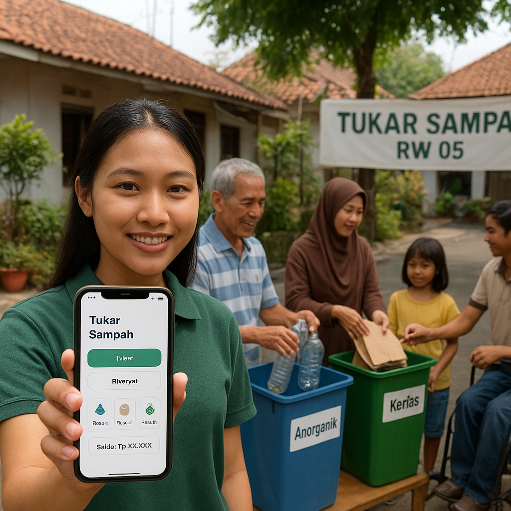 Aplikasi 'Tukar Sampah' Digital Dorong Pengelolaan Sampah yang Inklusif di Tingkat RW