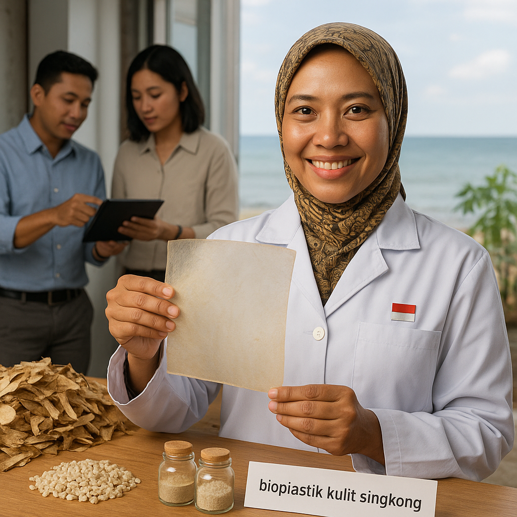 Pengembangan 'Bioplastik dari Limbah Kulit Singkong' oleh Startup Indonesia yang Mudah Terurai di Laut