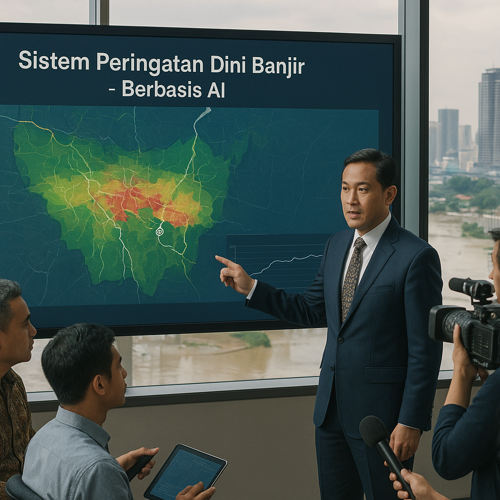 Sistem Peringatan Dini Banjir Berbasis AI Diluncurkan di Jakarta