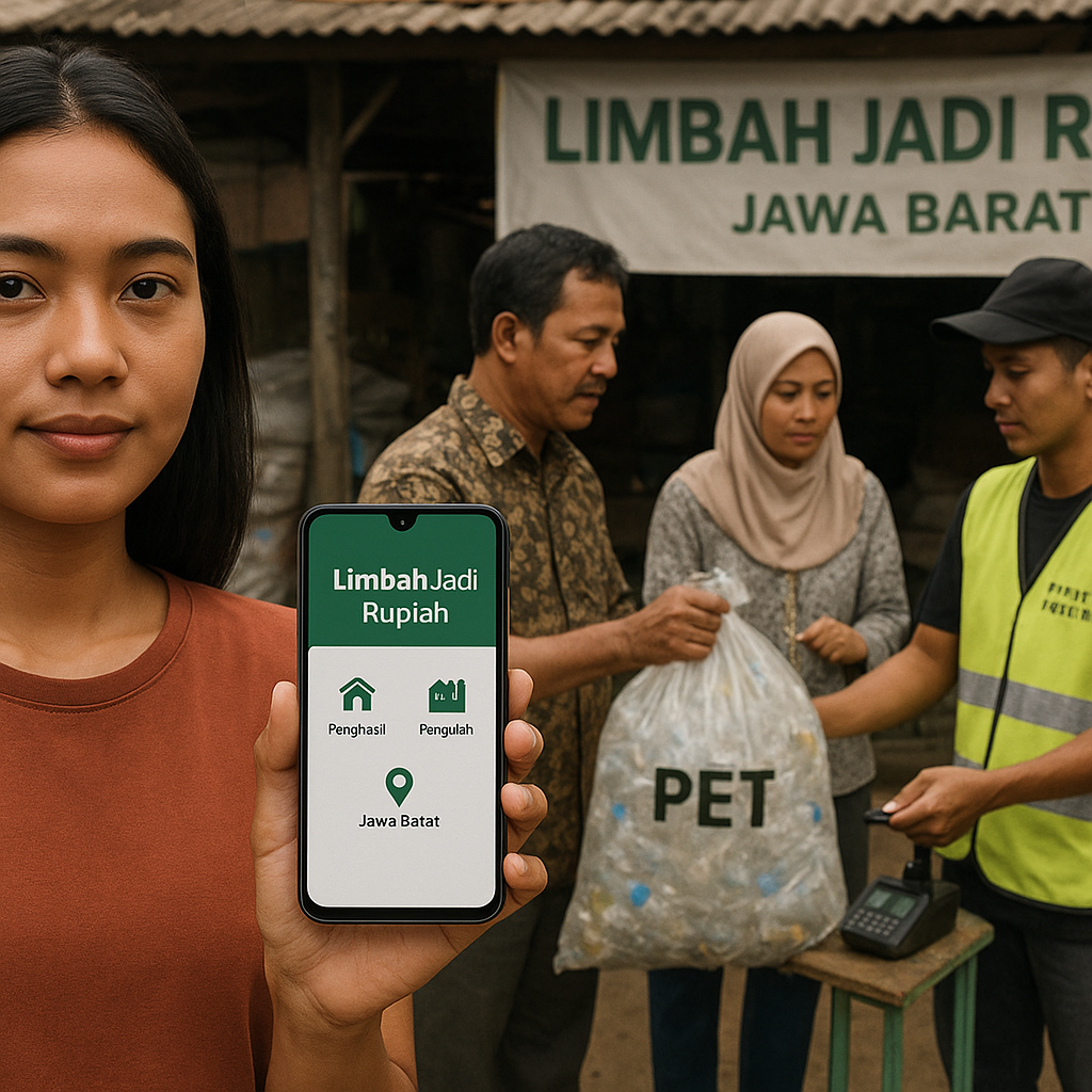 Aplikasi "Limbah Jadi Rupiah" Koneksikan Penghasil dan Pengolah Limbah Plastik di Jawa Barat