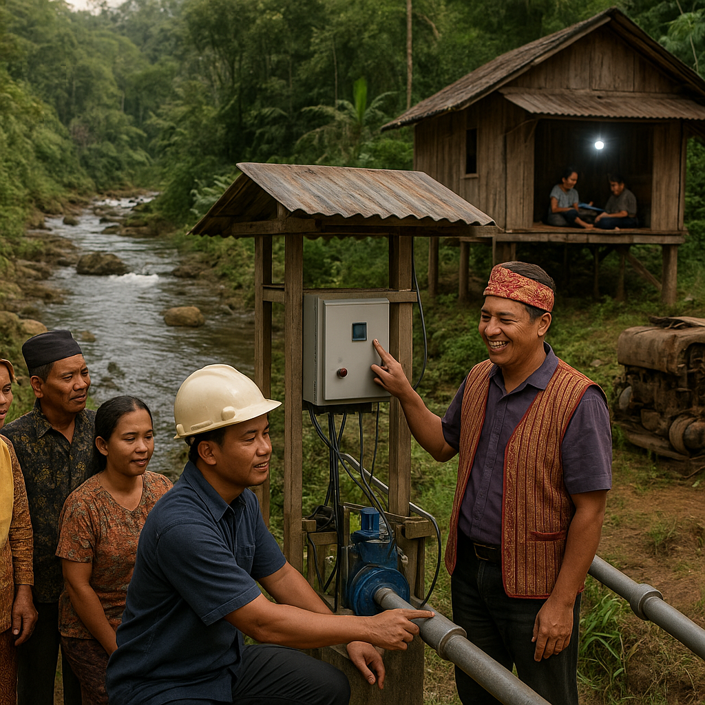 Energi Terbarukan dari Micro-Hidro Berbasis Komunitas di Kalimantan Berdayakan Desa Terpencil