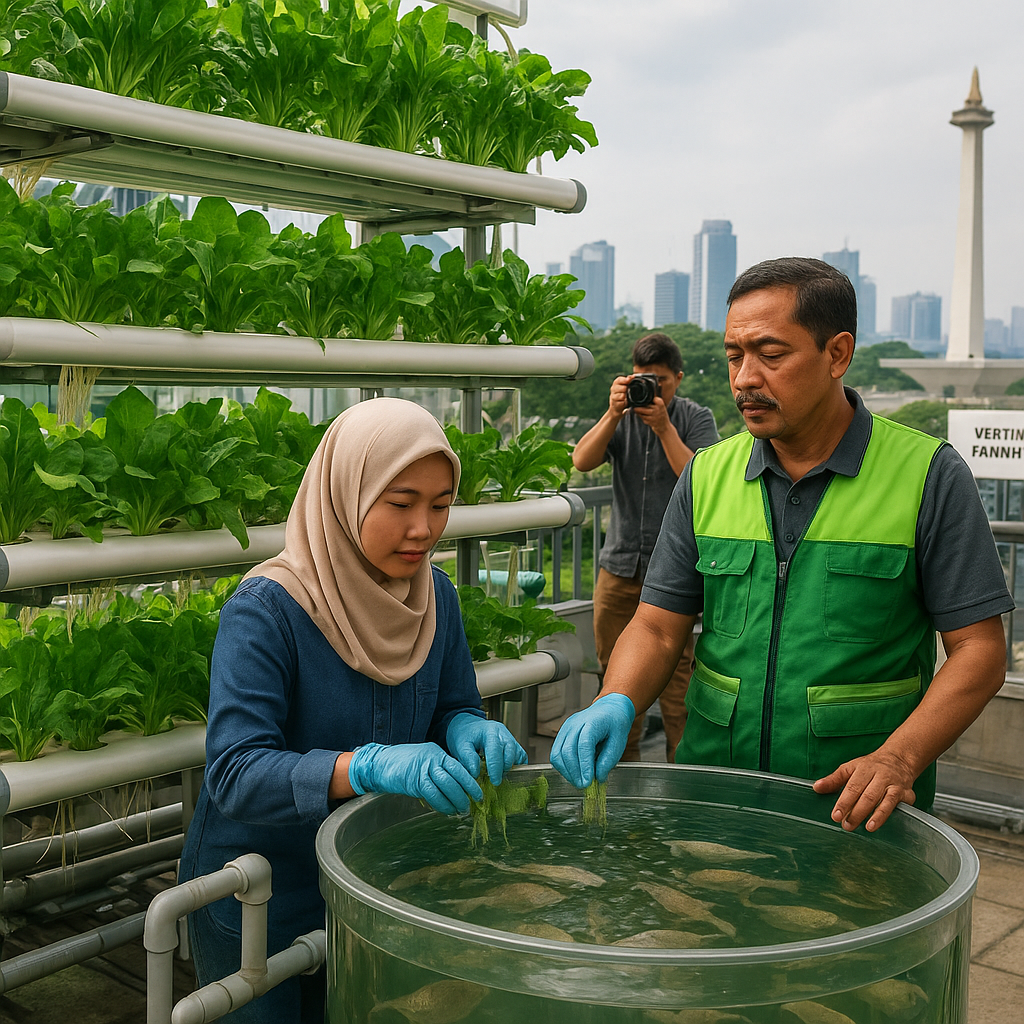 Vertical Farming dengan Sistem Aquaponik di Perkotaan Tingkatkan Akses Sayuran Segar