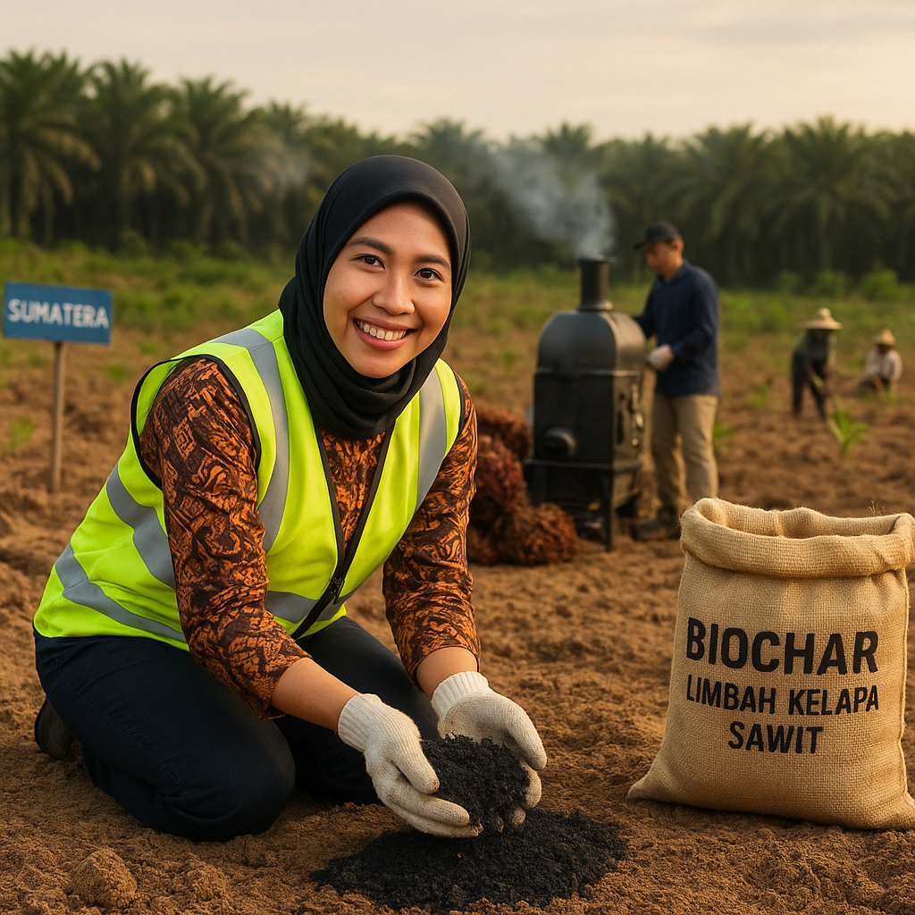 Penerapan Biochar dari Limbah Kelapa Sawit untuk Rehabilitasi Lahan dan Penyerapan Karbon di Sumatera