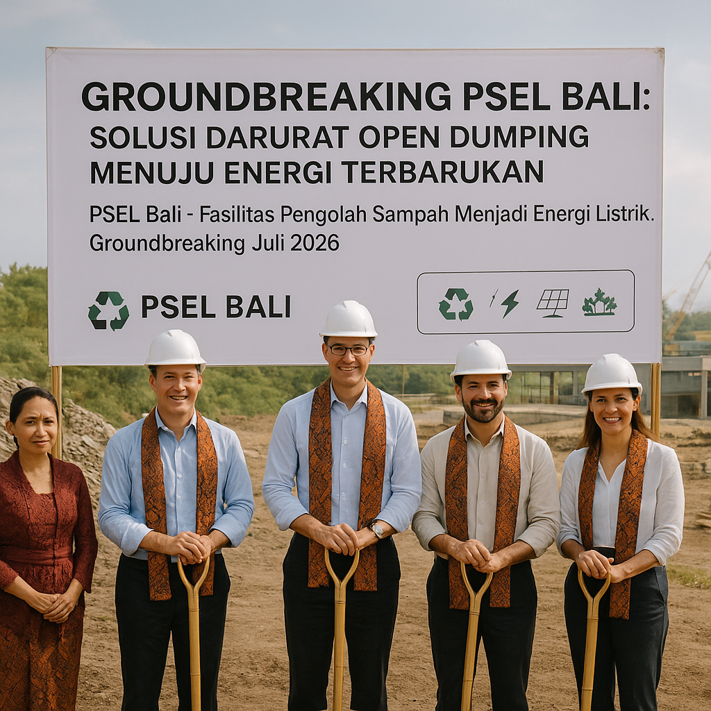 Groundbreaking PSEL Bali: Solusi Darurat Open Dumping Menuju Energi Terbarukan