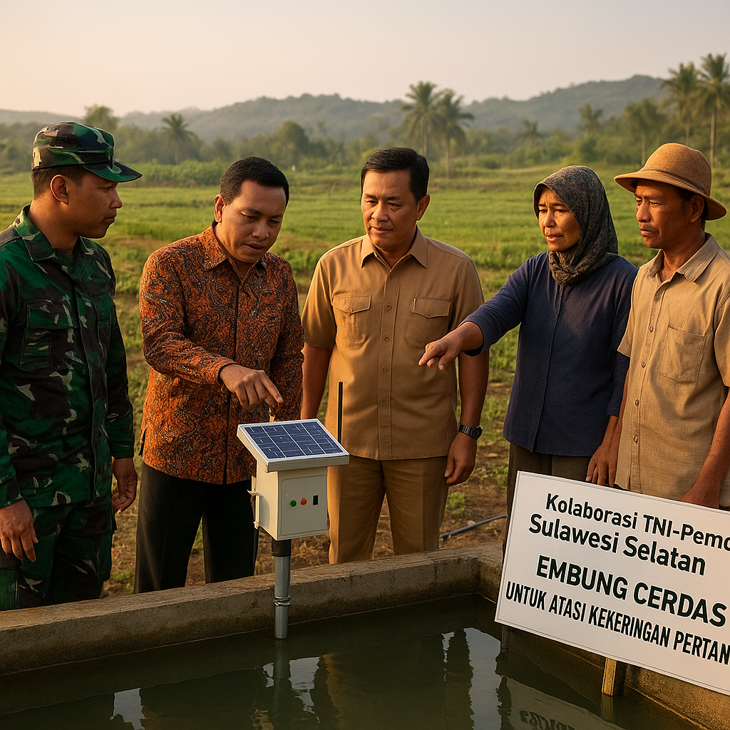 Kolaborasi TNI-Pemda Sulawesi Selatan Bangun 'Embung Cerdas' untuk Atasi Kekeringan Pertanian