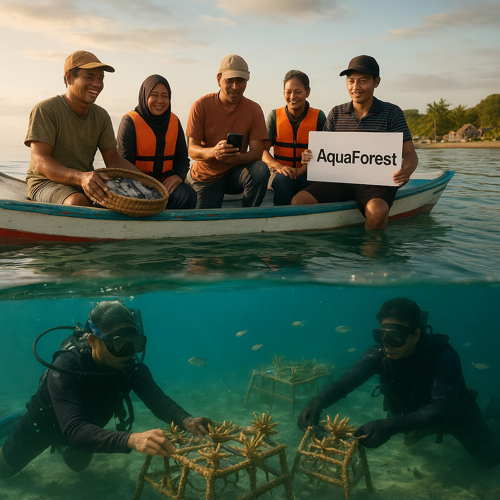 Inisiatif 'AquaForest' Restorasi Terumbu Karang dan Tingkatkan Hasil Tangkapan Nelayan