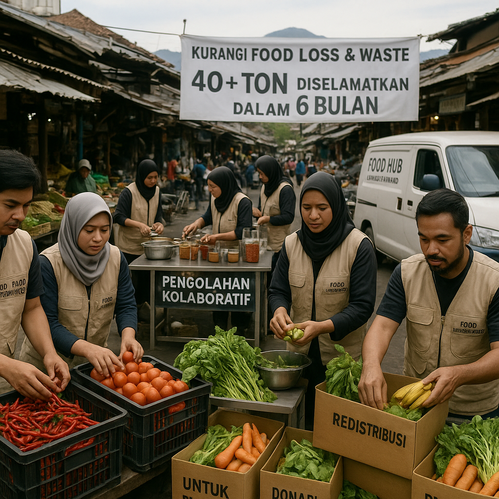 Inisiatif 'Food Hub' Kota Bandung Kurangi Food Loss and Waste dari Pasar Tradisional