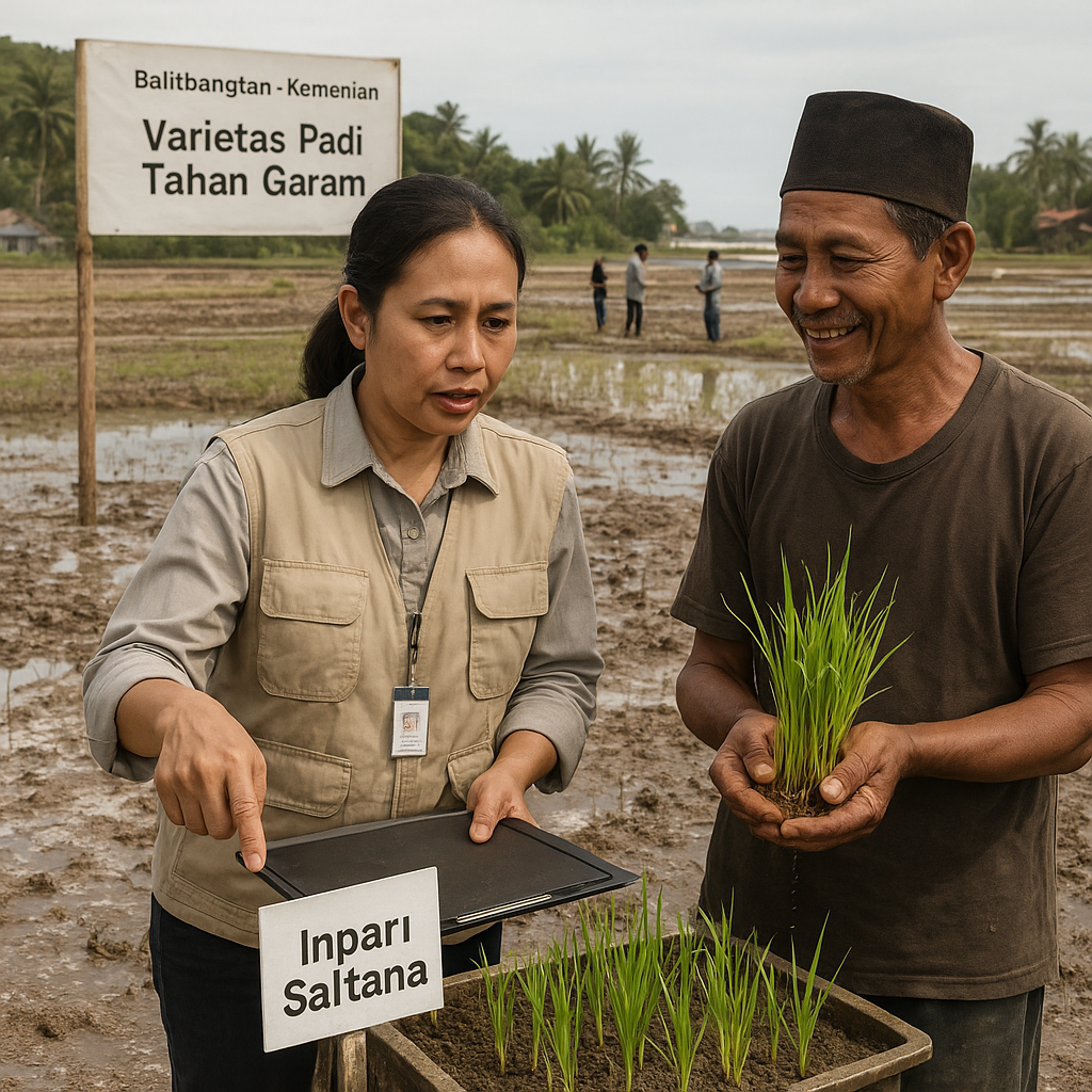Pengembangan Varietas Padi Tahan Garam untuk Lahan Pesisir Terdegradasi