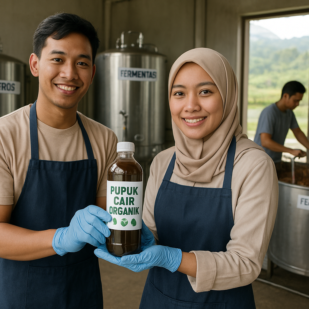Startup Bioflok di Garut Ubah Limbah Ikan Jadi Pupuk Cair Organik