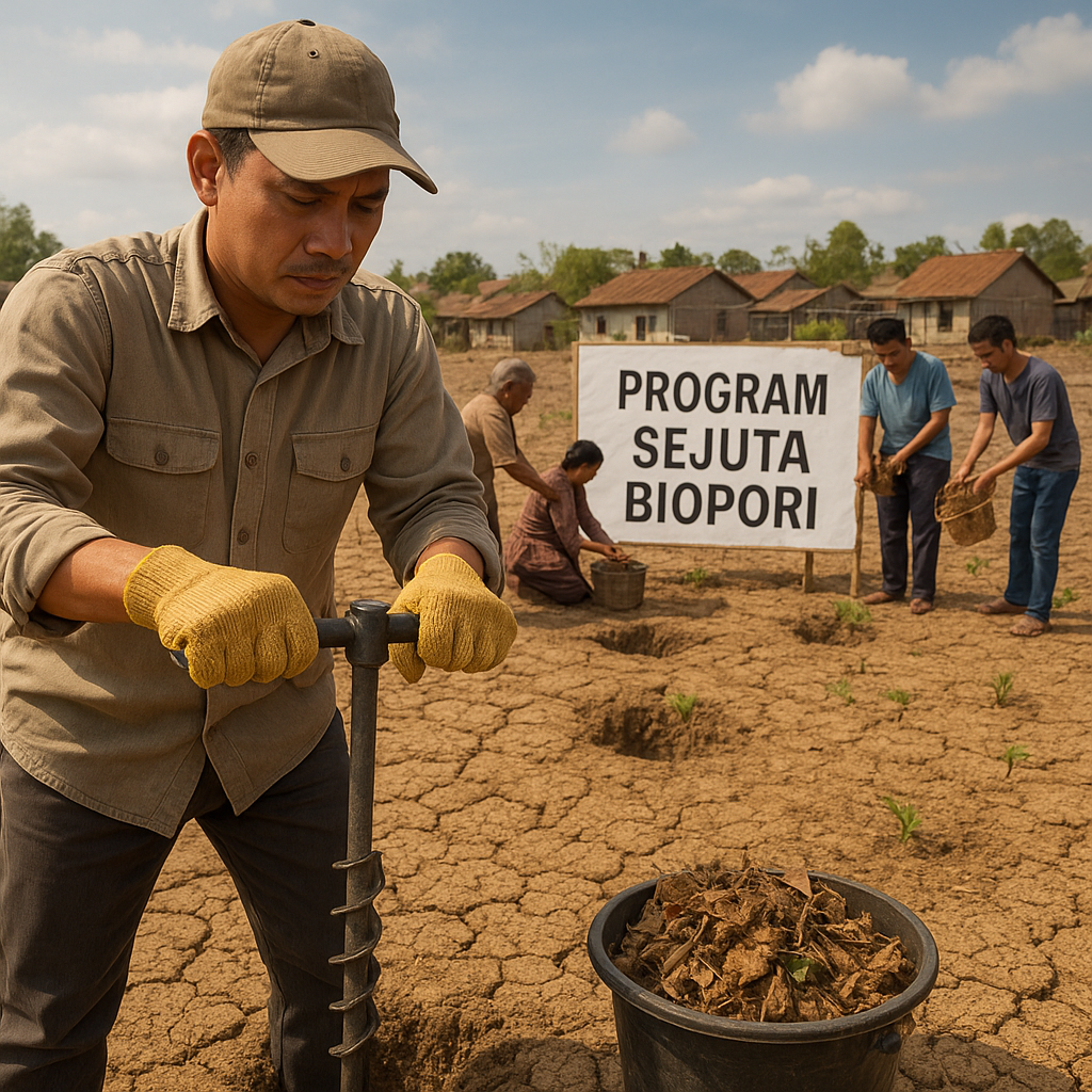 Program 'Sejuta Biopori' untuk Tangkapan Air dan Perkuatan Tanah di Daerah Rawan Kekeringan