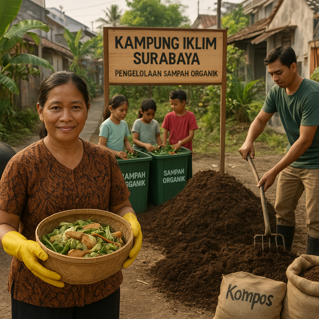 Kampung Iklim di Surabaya Sukses Kelola Sampah Organik Jadi Kompos dan Biogas