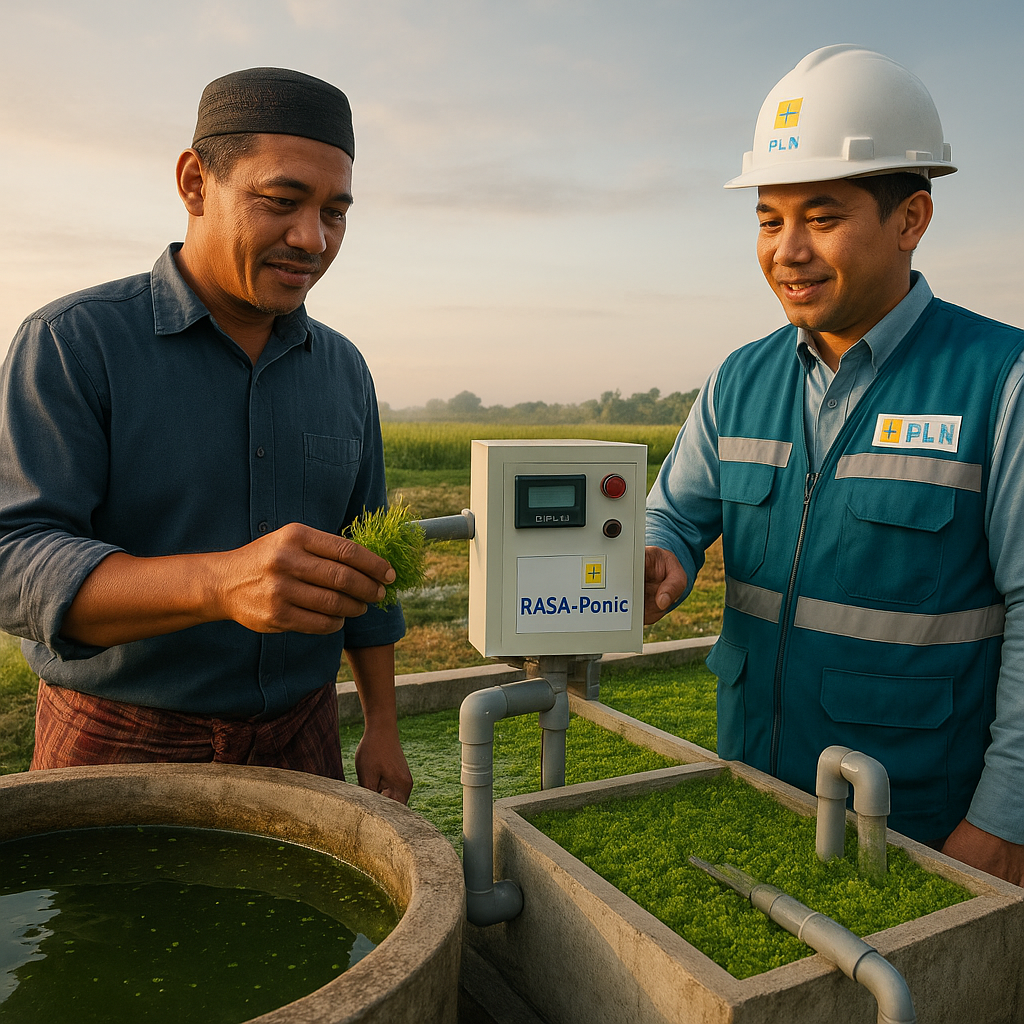 RASA-Ponic: Teknologi Akuaponik Sirkulasi Terpadu PLN untuk Petani Ikan di Jeneponto