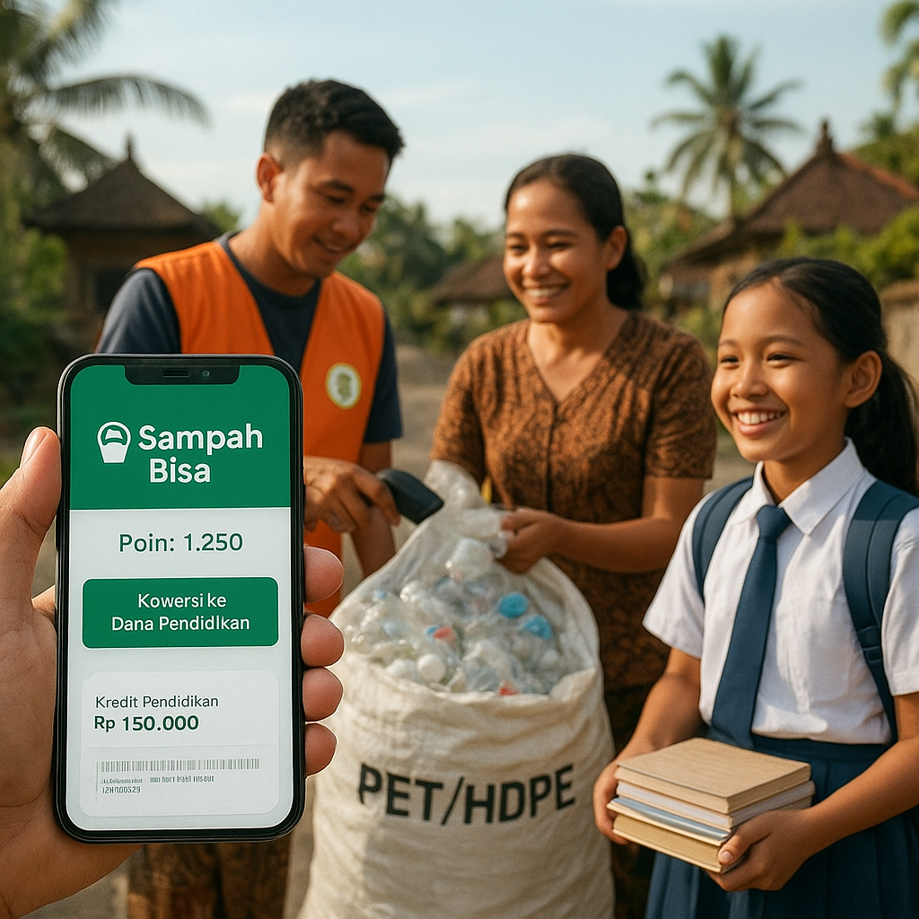 Aplikasi "Sampah Bisa" di Bali Ubah Sampah Plastik Jadi Kredit Dana Pendidikan