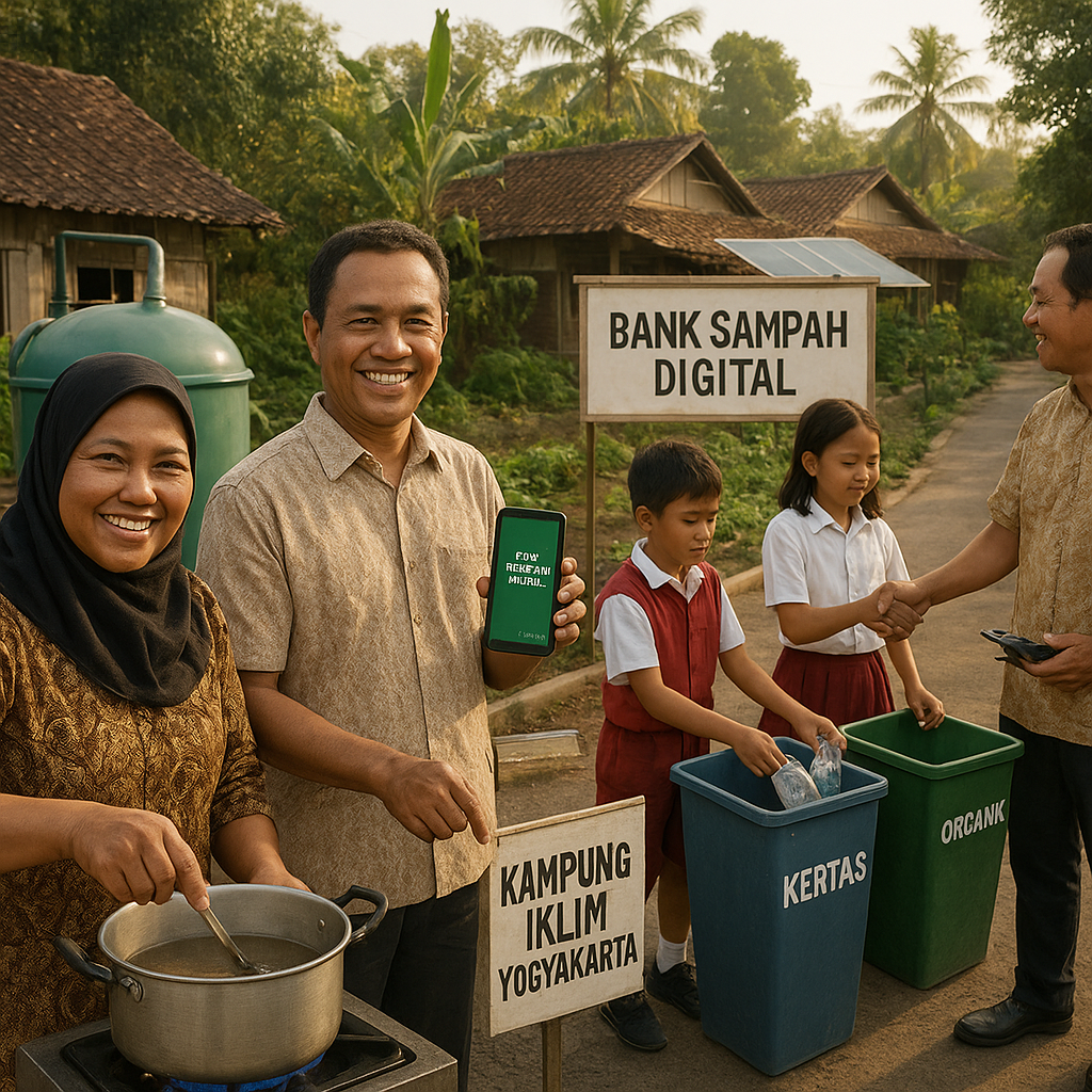 Kampung Iklim di Yogyakarta Sukses Kurangi Sampah dan Hemat Air dengan Teknologi Biogas dan Bank Sampah Digital
