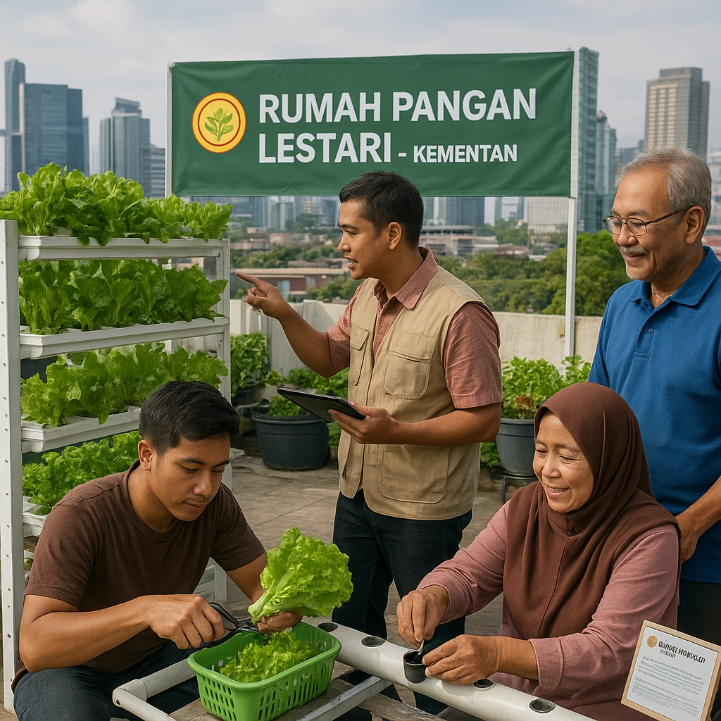 Program 'Rumah Pangan Lestari' Kementan Pacu Urban Farming di 100 Kota dengan Teknik Hidroponik dan Vertikultur
