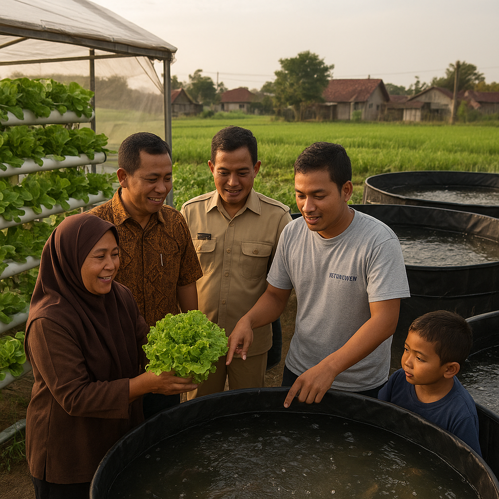 Warga Karawang Perkuat Ketahanan Pangan dengan Hidroponik dan Bioflok