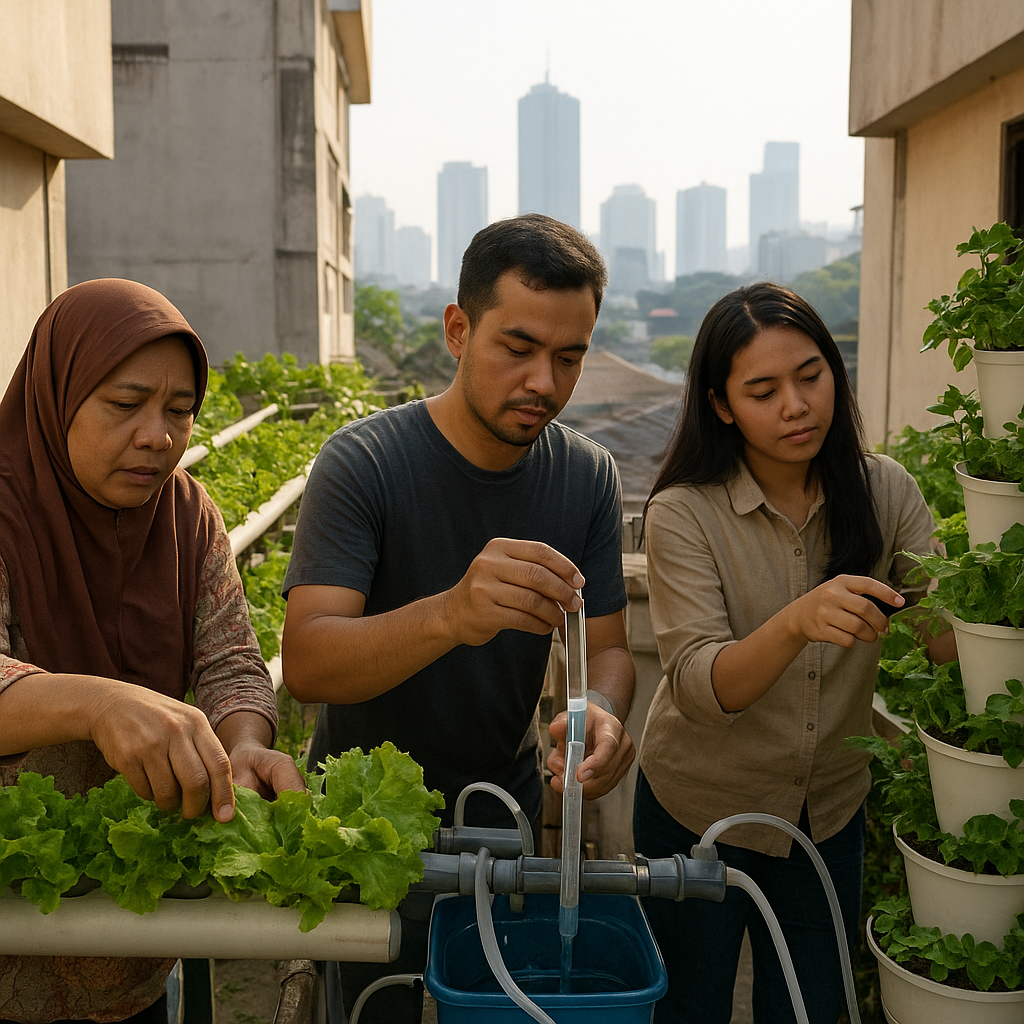 Vertikultur dan Hidroponik di Lahan Sempit Jakarta Tingkatkan Akses Pangan Warga