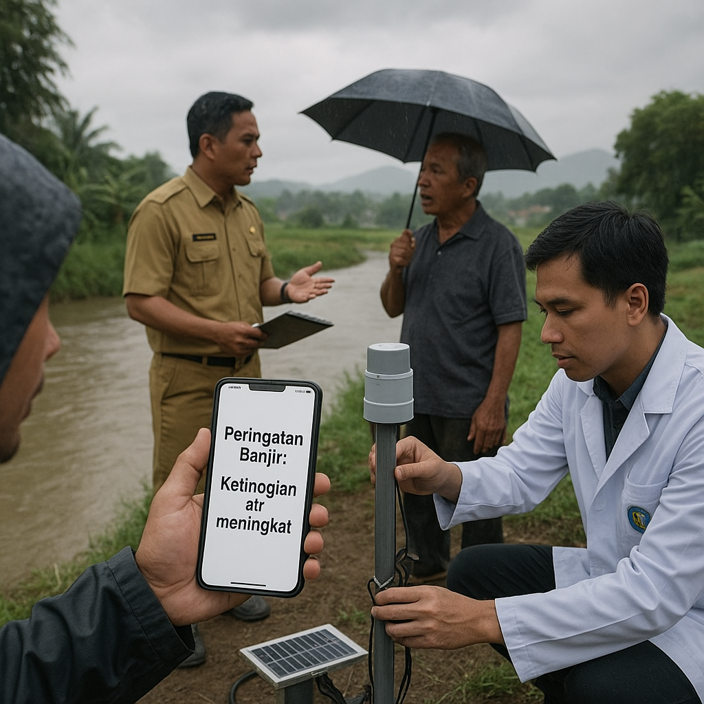 Sistem Peringatan Dini Banjir Berbasis IoT dan Warga Dikembangkan di Bogor