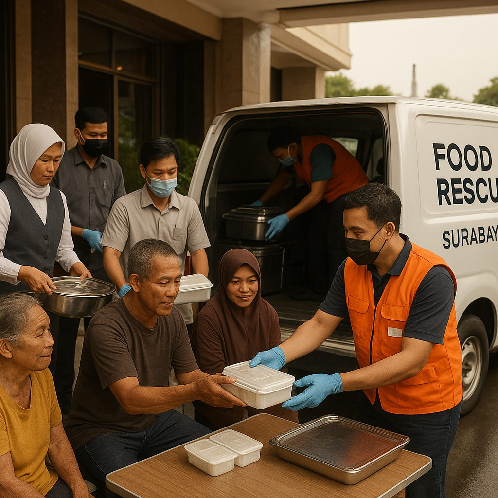 Inisiatif 'Food Rescue' di Surabaya Selamatkan Makanan Berlebih dari Hotel dan Restoran untuk Disalurkan ke yang Membutuhkan