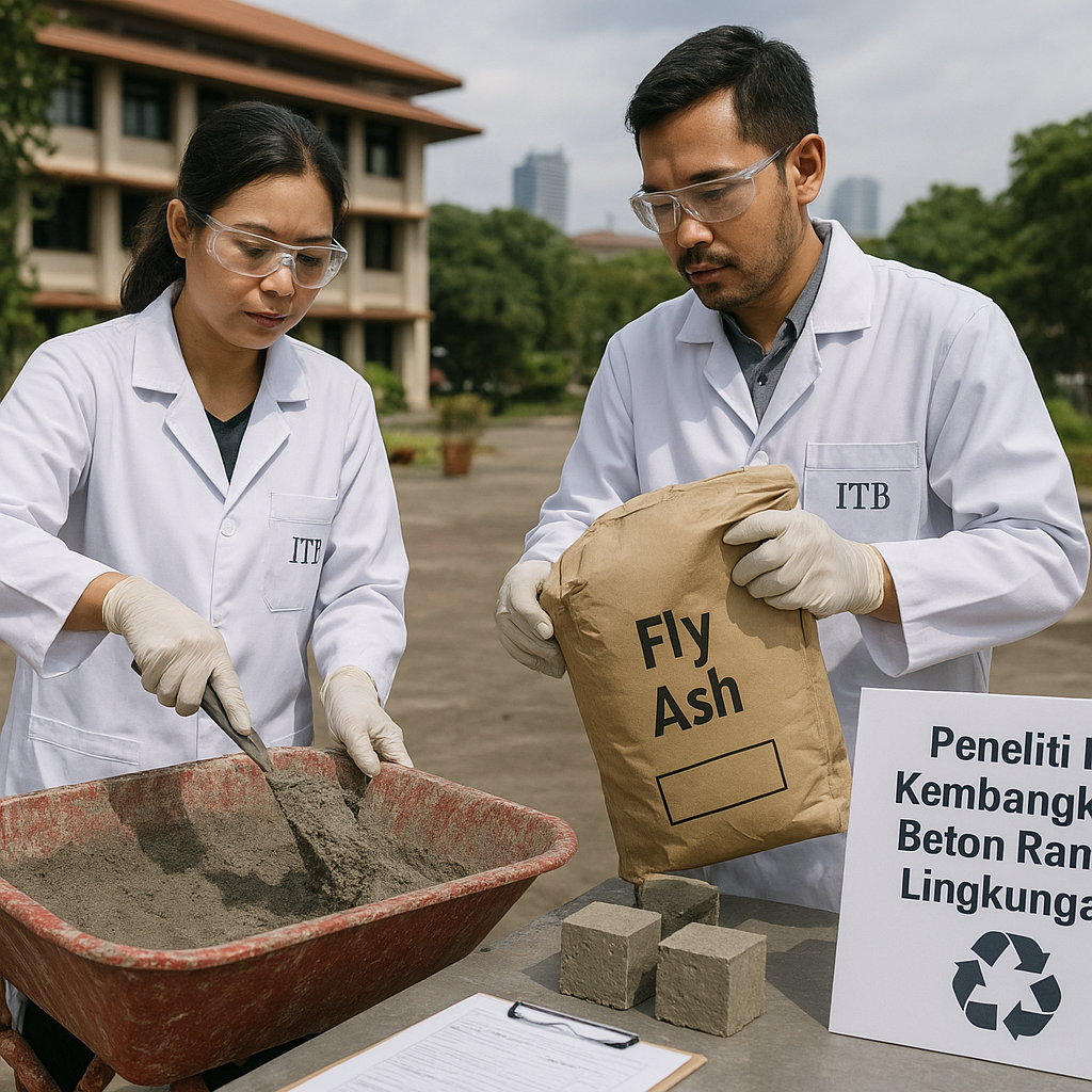 Peneliti ITB Kembangkan Beton Ramah Lingkungan dari Limbah Batu Kapur dan Fly Ash